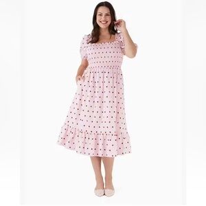EUC Kate Spade Ladybug Party Smocked Dress Size S